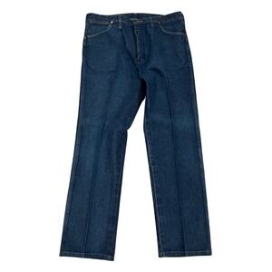 Wrangler 13MWZ Cowboy Cut Jeans Mens 35x32 Indigo Blue Denim Made in USA Vintage